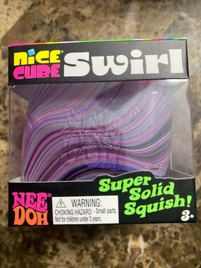NeeDoh Nice Cube Swirl Super Solid Squish - Purple Swirl